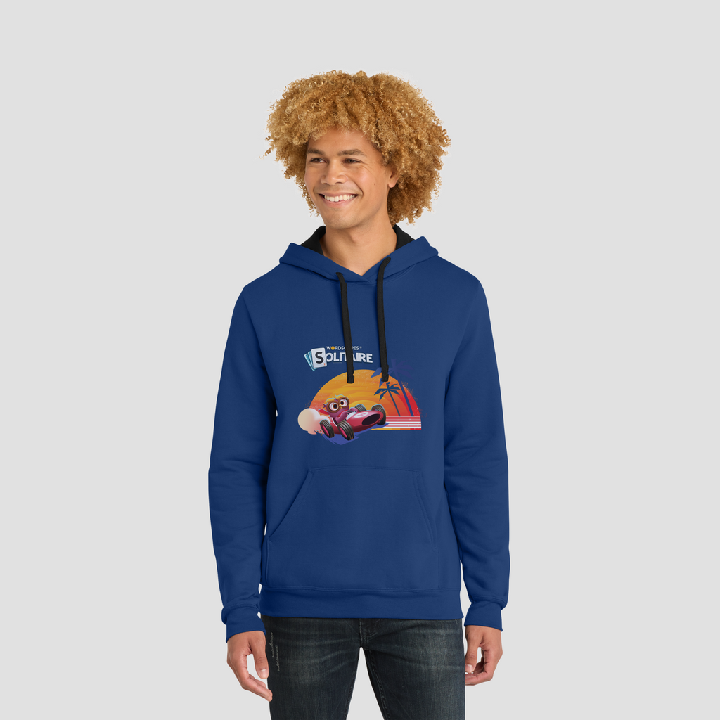 Solitaire Sunset Hoodie in Deep Royal by Wordscapes Solitaire
