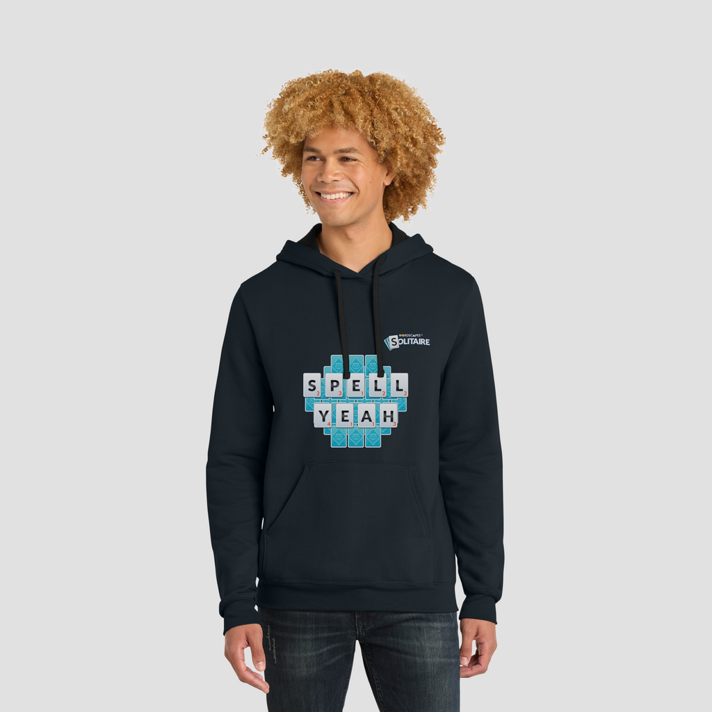 The "Spell Yeah" Hoodie in New Navy by Wordscapes Solitaire