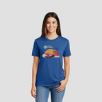The Solitaire Sunset Tee in Royal Frost by Wordscapes Solitaire