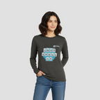 The "Just Spell It" Long Sleeve Tee in Heathered Charcoal by Wordscapes Solitaire
