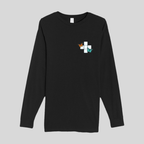 Butterfly Crossword Long Sleeve Tee in Black by Wordscapes