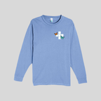 Butterfly Crossword Long Sleeve Tee in Colony Blue by Wordscapes