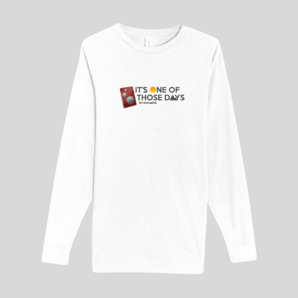 Rock Card Long Sleeve Tee in White by Wordscapes