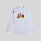 Wildlife Long Sleeve Tee in Heather Grey by Wordscapes
