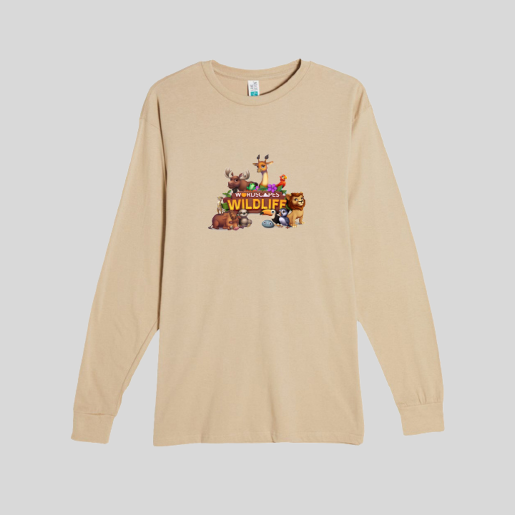 Wildlife Long Sleeve Tee in Mushroom by Wordscapes