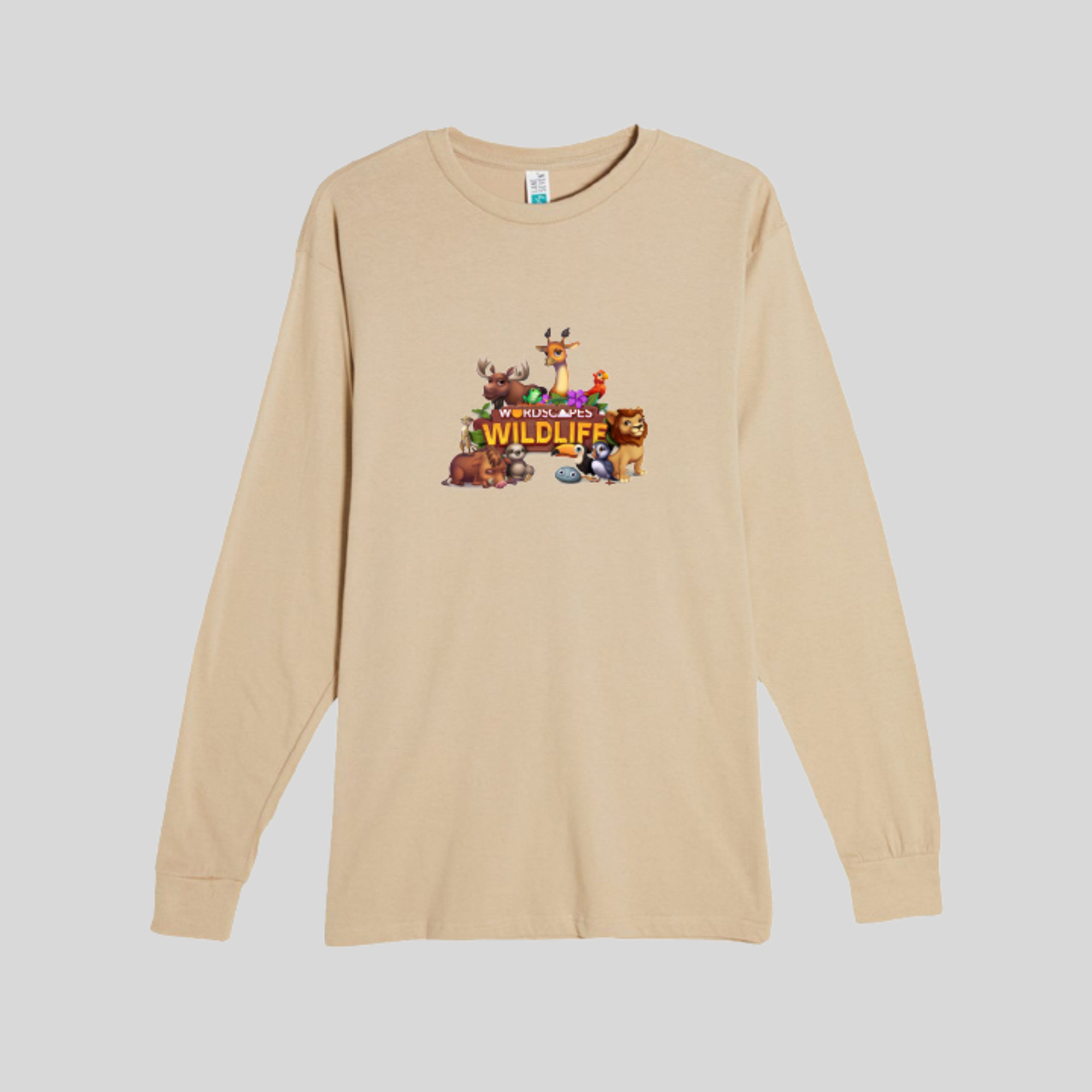 Wildlife Long Sleeve Tee in Mushroom by Wordscapes