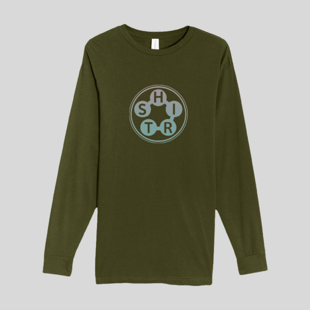 Shirt' Long Sleeve Tee in Army Green by Wordscapes