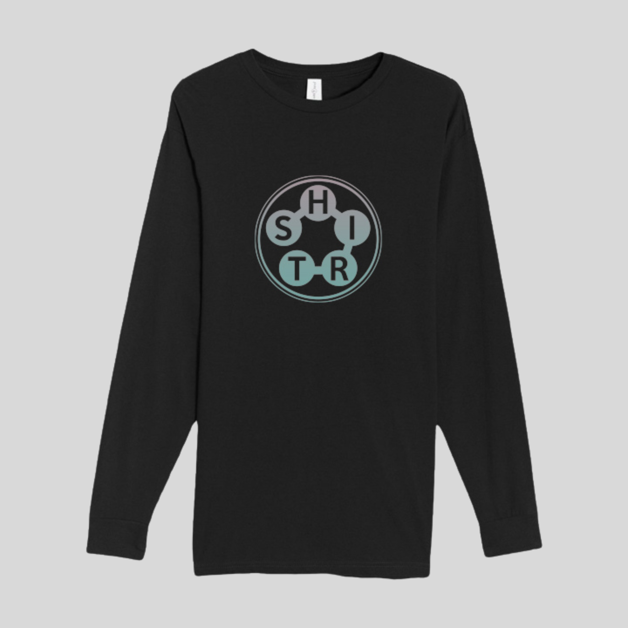 Shirt' Long Sleeve Tee in Black by Wordscapes