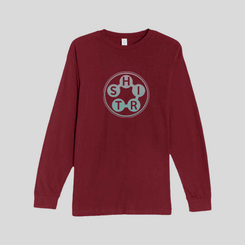 Shirt' Long Sleeve Tee in Burgundy by Wordscapes