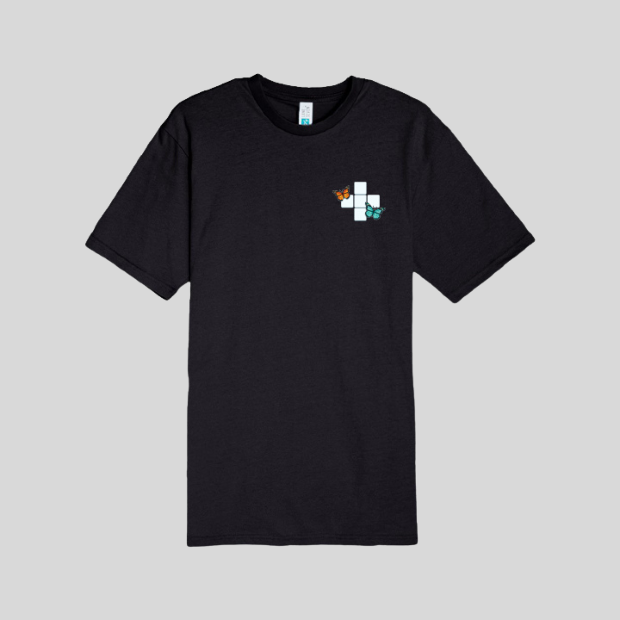 Butterfly Crossword Tee in Black by Wordscapes
