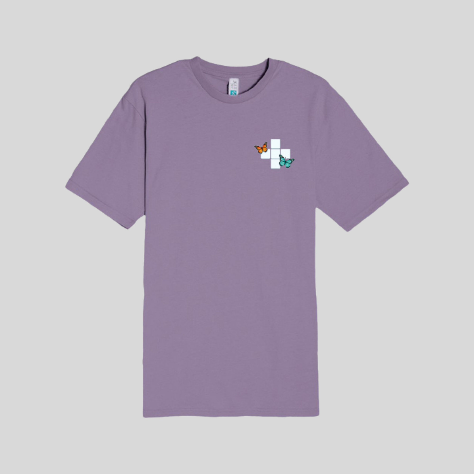 Butterfly Crossword Tee in Lavender by Wordscapes
