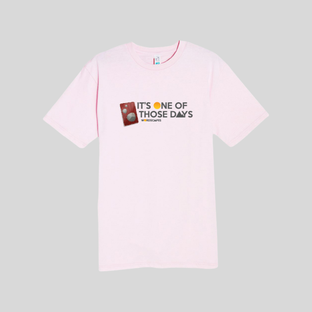 Rock Card Tee in Bubblegum Pink by Wordscapes