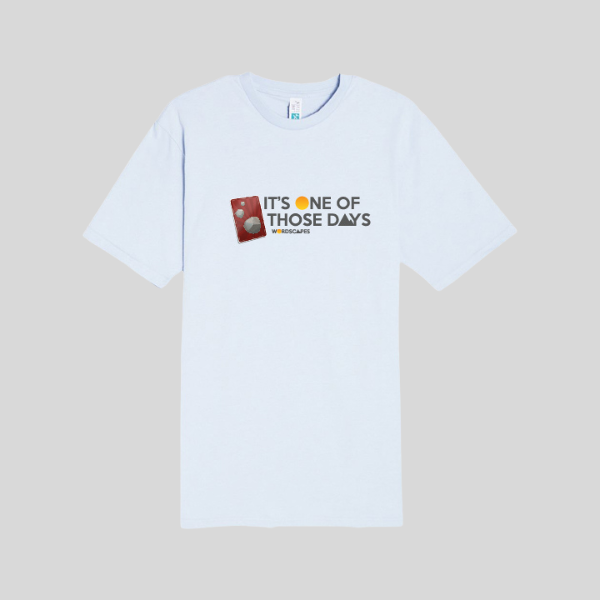 Rock Card Tee in Dusty Blue by Wordscapes
