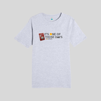 Rock Card Tee in Heather Grey by Wordscapes
