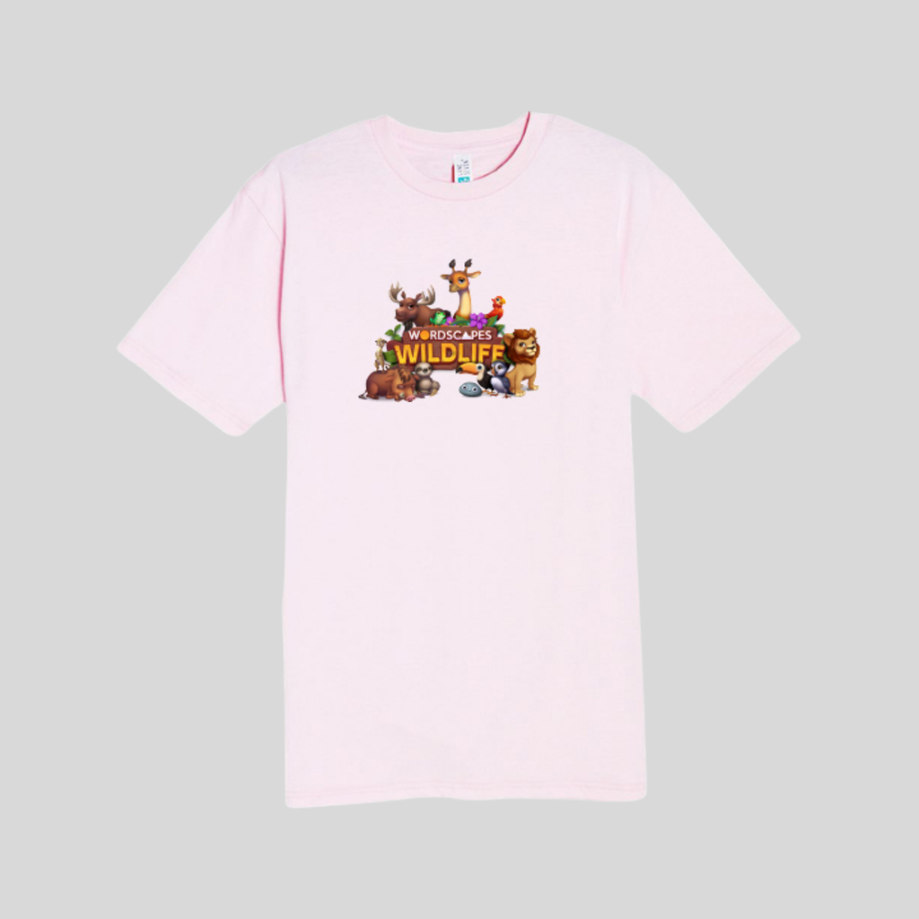 Wildlife Tee in Bubblegum Pink by Wordscapes