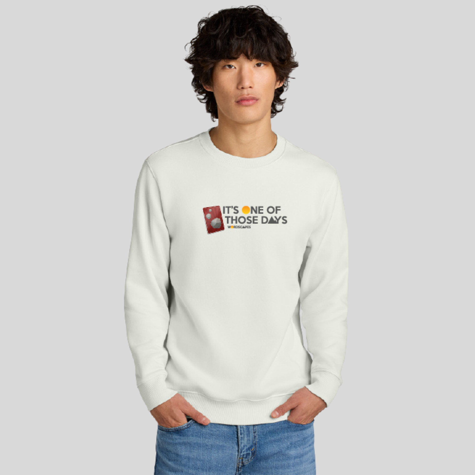 Rock Perfect Weight Fleece Crew in Onyx by Wordscapes