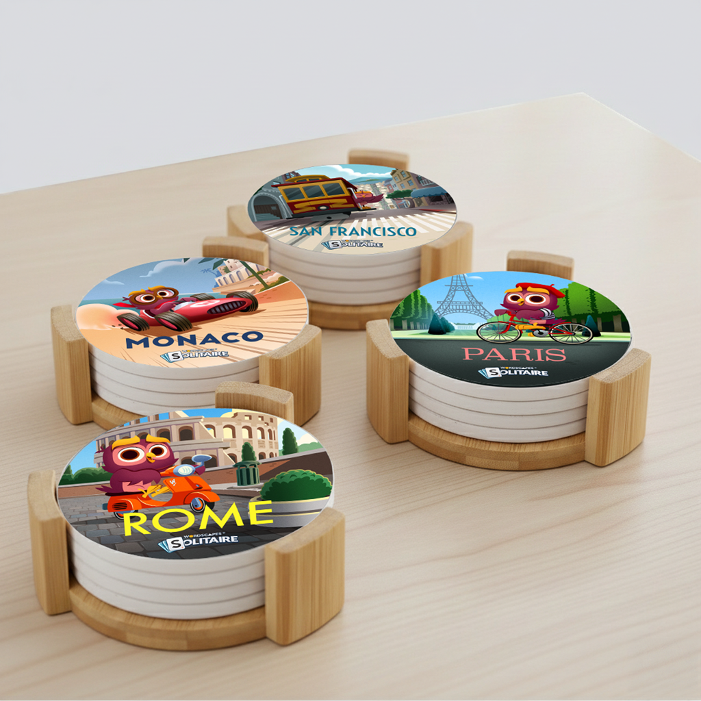 Wordscapes Solitaire Coaster Set