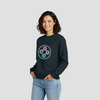 The Wordscapes Fade Crewneck — Jet Black