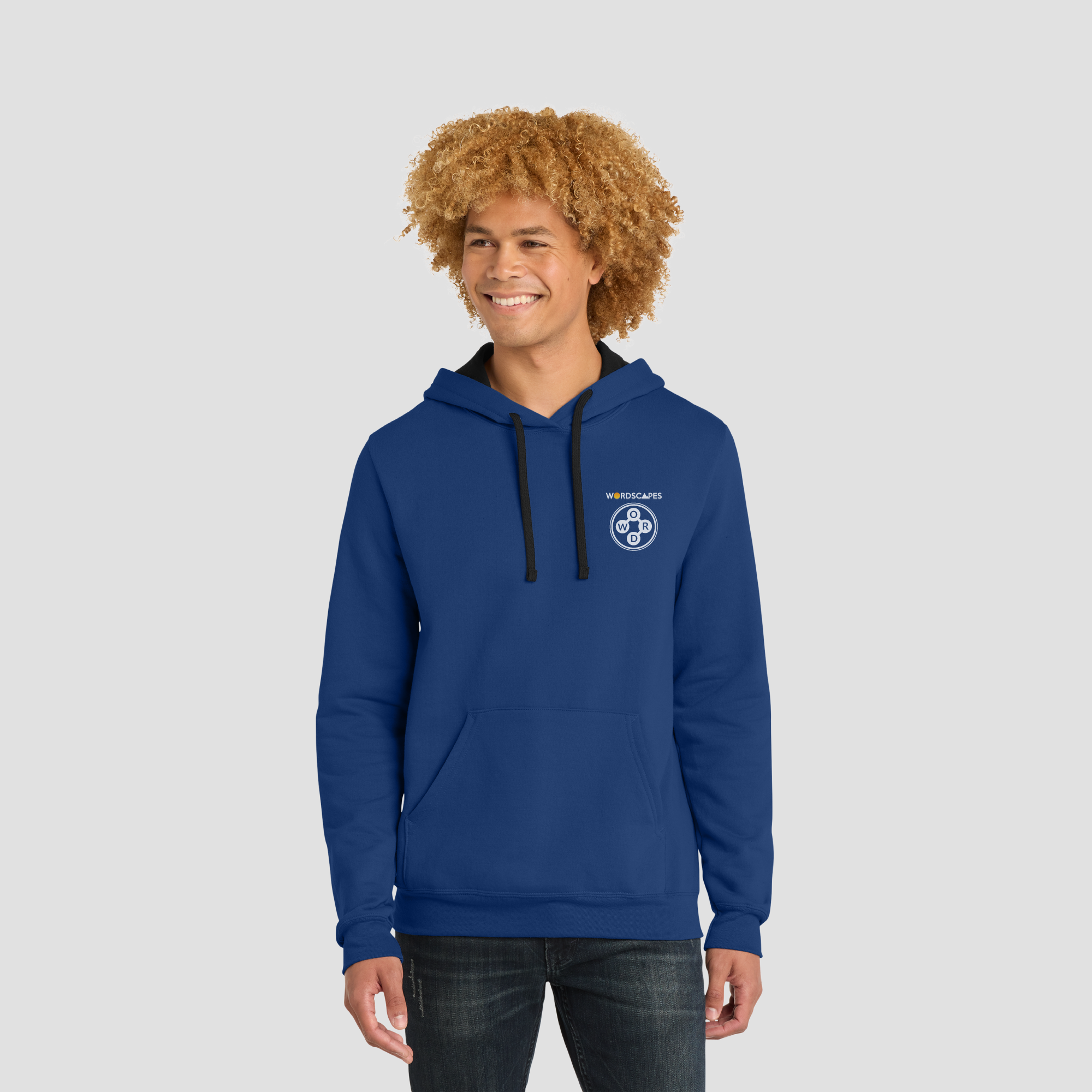 New Navy Wordscapes Fleece Hoodie