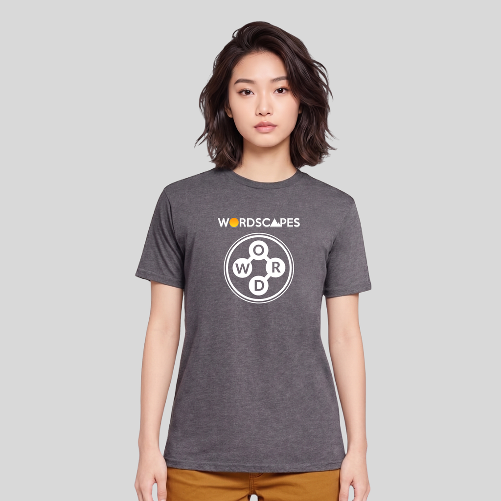 The Classic Charcoal Heather Wordscapes Tee
