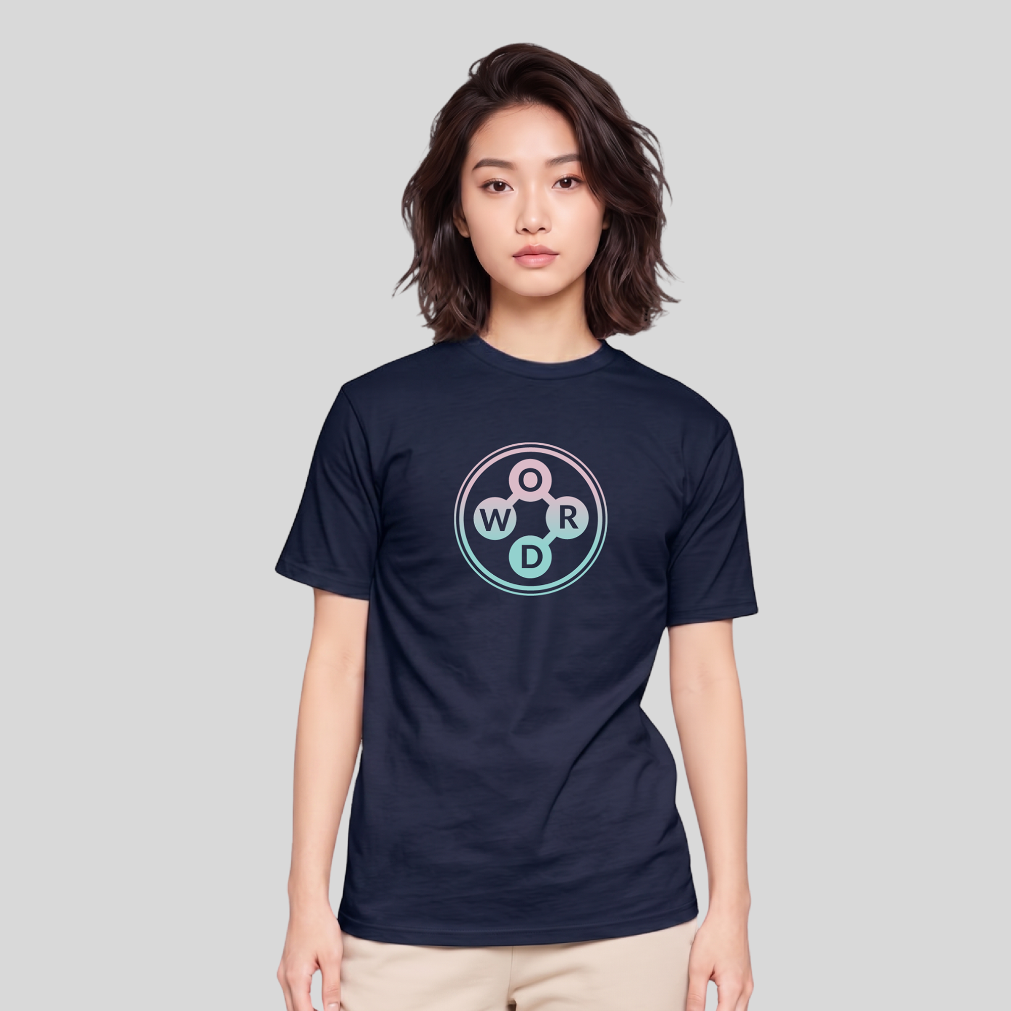 The Wordscapes Charcoal Heather Fade Tee