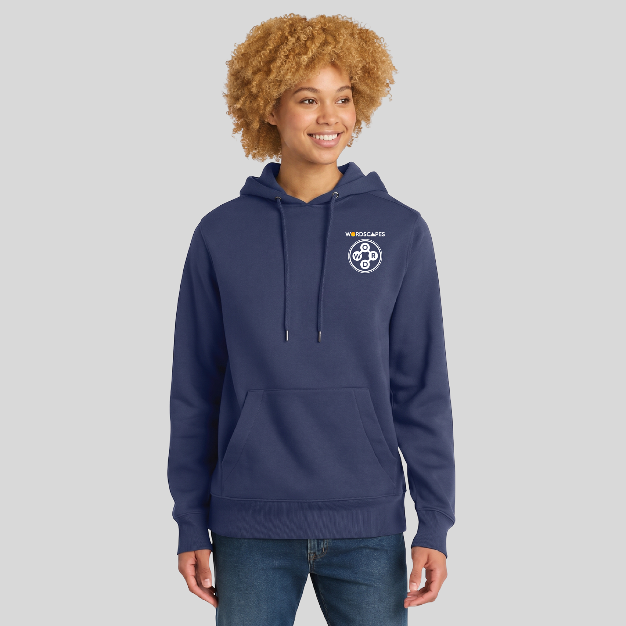 Wordscapes New Navy Fleece Hoodie